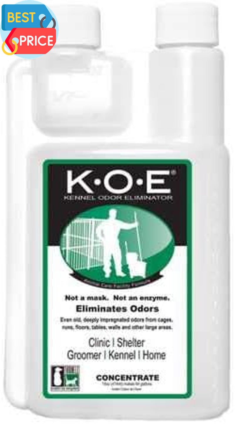 , KOE Kennel Odor Eliminator Concentrate, Great for Cages, Runs, Floors & More,