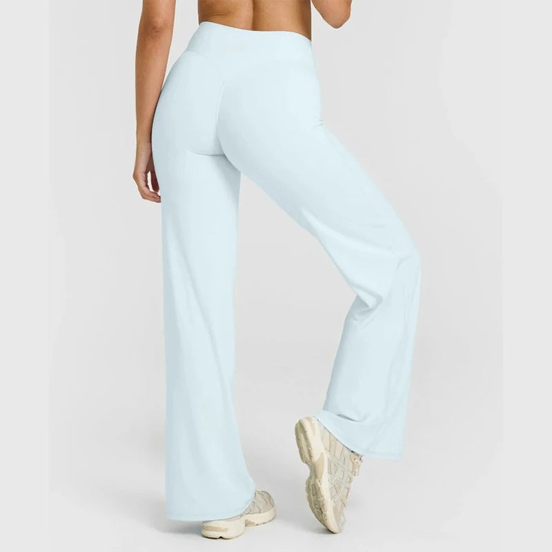 Straight Leg Pants Ultra Soft Butter Fabric Women Mid-Waist Yoga Pants Naked Feel Sports Leggings Pilates Running Sport Trousers